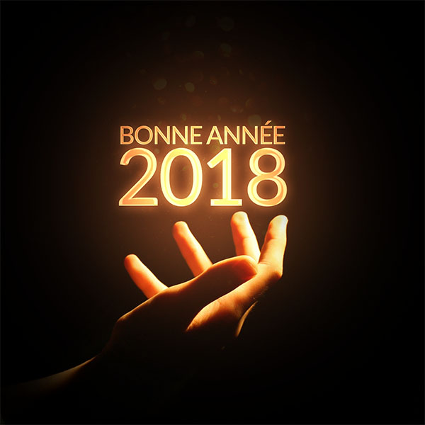 Montaje fotográfico Feliz año nuevo 2018