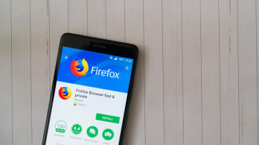 La página de instalación de Firefox de la aplicación en un dispositivo Android