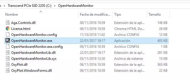 Instalar OpenHardwareMonitor