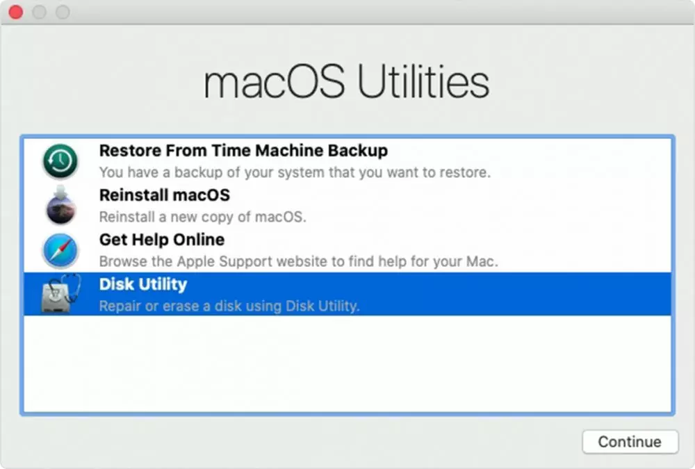 Utilidad de disco de Mac