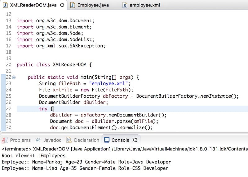 Parser Java XML – Código completo